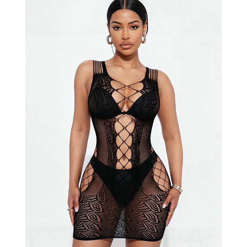 Sexy Mesh Sheer Bodycon Dress - Lingerie sexy, roupa de dormir feminina,