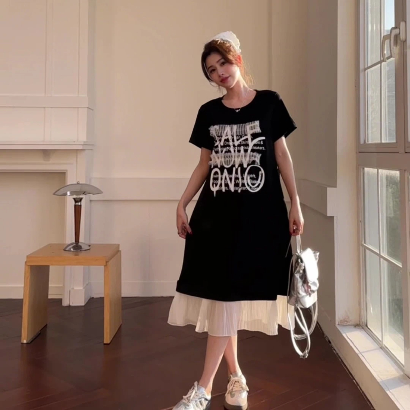 Novo Vestido Feminino de Verão - Korean Style A Line Shirt Dress avaliação e preço