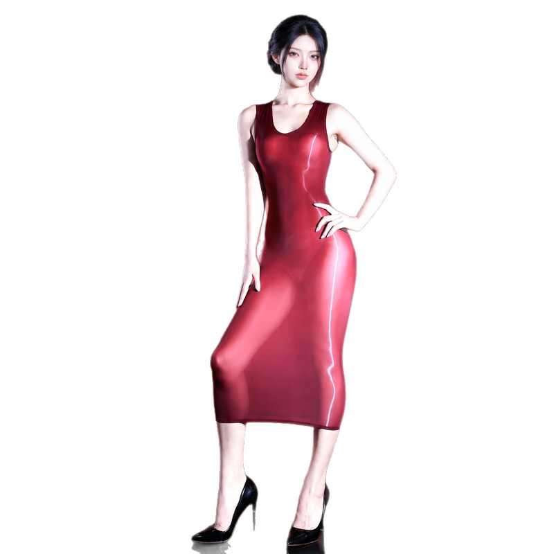 Vestido Sexy Feminino Sem Mang - Sexy Mesh Sheer Bodycon Dress avaliação e preço
